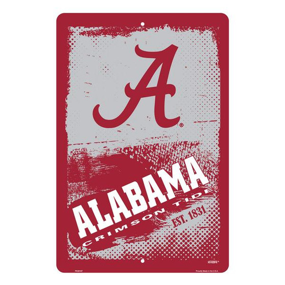 Hangtime University of Alabama - Alabama Crimson Tide 12 x 18 inch Grunge Parking Sign
