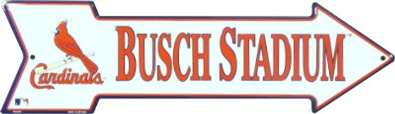 Hangtime MLB St. Louis Cardinials - BUSCH STADIUM 6 x 12 inch Arrow Sign