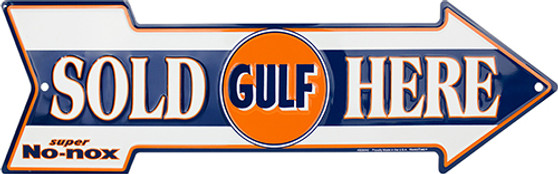 Hangtime GULF SOLD HERE  6 x 20 inch Arrow Sign