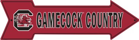 Hangtime University of South Carolina - South Carolina Gamecocks - GAMECOCK COUNTRY 6 x 20 inch Arrow Sign