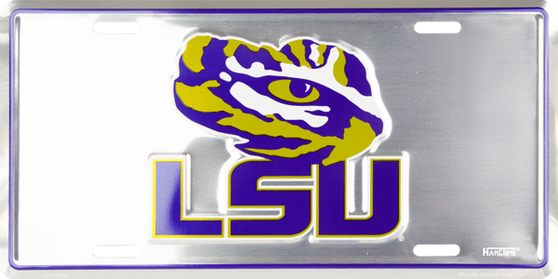 Hangtime Louisiana State University - LSU Tigers 6 x 12 inch Super Stock License Plate