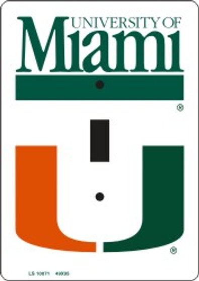 Hangtime University of Miami - Miami Hurricanes Single Light Switch Cover