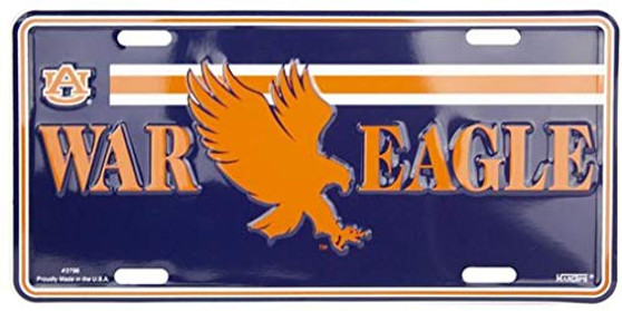 Hangtime Auburn University - Auburn Tigers - WAR EAGLE 6x12 License Plate