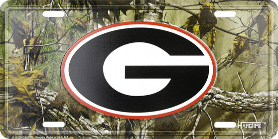 Hangtime University of Georgia - UGA Bulldogs 6x12 CAMO License Plate