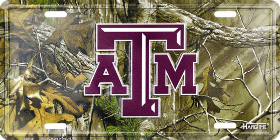 Hangtime Texas A&M - Texas Aggies 6x12 CAMO License Plate