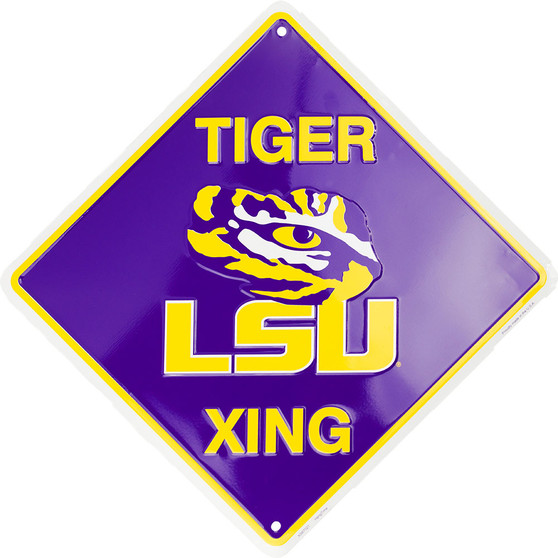 Hangtime Louisiana State University - LSU Tigers 12x12 Crossing Sign