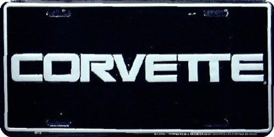 Hangtime CORVETTE on Black Background 6x12 License Plate