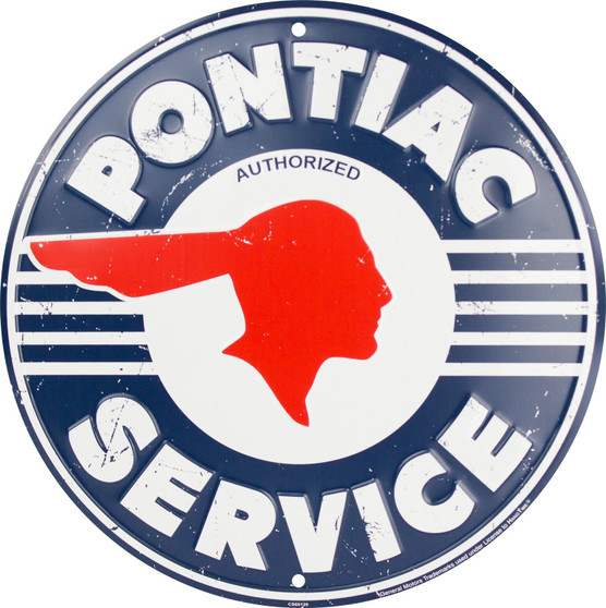 Hangtime Pontiac Sales and Service 12 inch Circle Sign