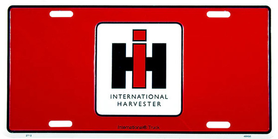 Hangtime International IH Logo on Red 6x12 License Plate