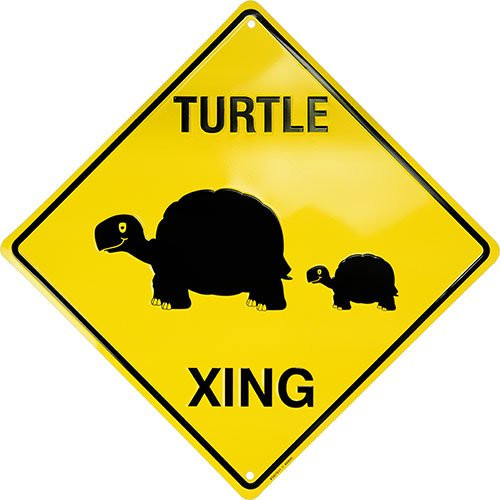 HangTime Turtle Crossing 12x12 inch Sign