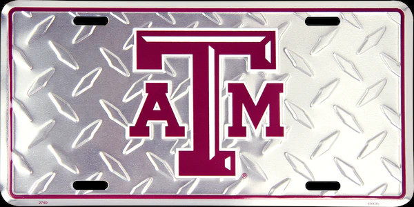 HangTime Texas A&M 6x12 Diamond Background License Plate