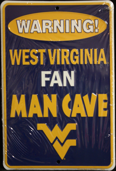 HangTime West Virginia University - West Virginia Mountainers - Fan Cave 8x12 Parking Sign