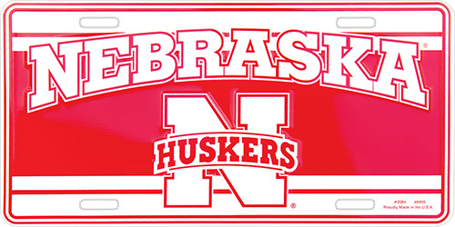 HangTime University of Nebraska - Nebraska Cornhuskers 6x12 License Plate