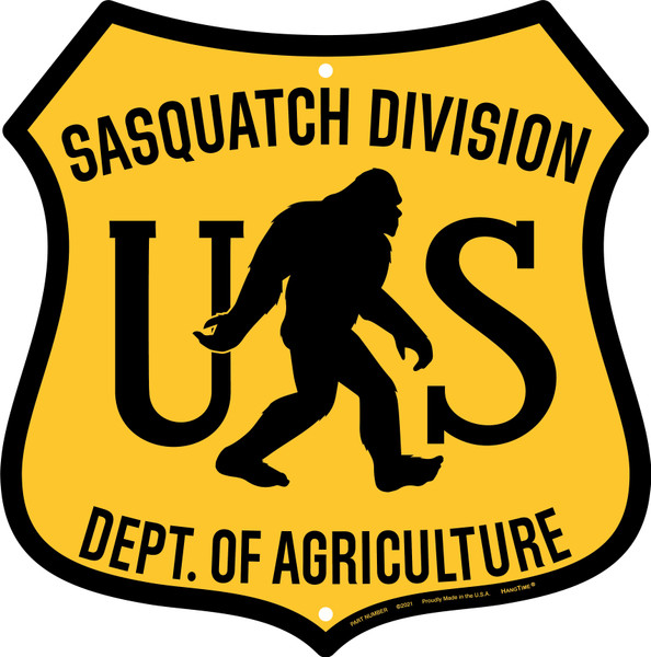 HangTime Sasquatch Division US Dept of Agriculture 24 inch Garage Sign