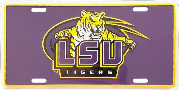 HangTime Louisiana State University - LSU Tigers 6x12 License Plate with Tiger
