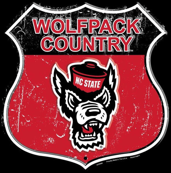 HangTime North Carolina State - NC State Wolfpack Route Sign