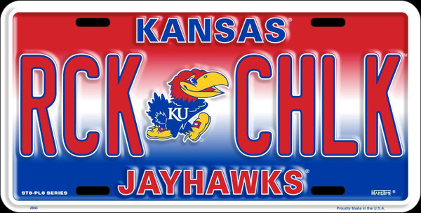 HangTime University of Kansas - Kansas Jayhawks - RCK CHLK License Plate