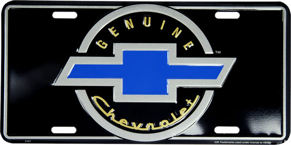 HangTime  Genuine Chevrolet embossed metal auto tag 6 x 12