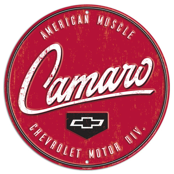 HangTime CAMARO - Camaro American Muscle 12 inch Circle Sign