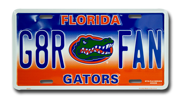 Florida G8R FAN 6 x 12 Embossed aluminum license plate