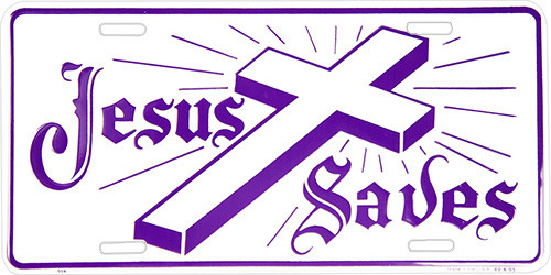 HangTime Jesus Saves Religious license plate