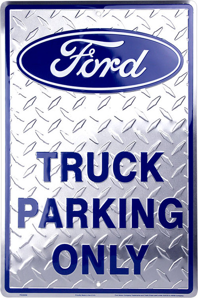 HangTime Ford Truck 8 x 12 parking sign diamond background