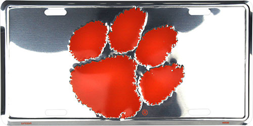 HangTime Clemson Tigers Super Stock Metal License Plate 6 x 12