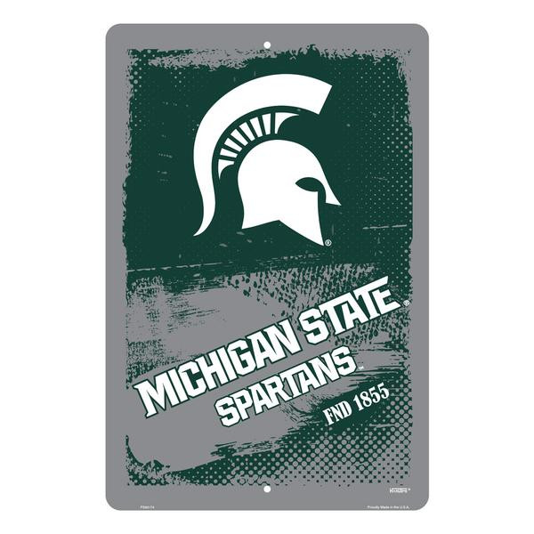 HangTime Michigan State University - Michigan State Spartans 12 x 18 Grunge Parking Sign