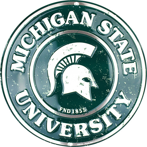 Michigan State Nostalgia Sign Circular Sign