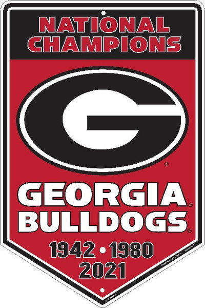 HangTime UGA NCAA 2021 National  Champs 12x18 Banner Sign
