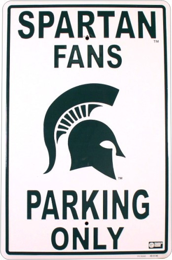 HangTime Michigan State University - Michigan Sparts Parking Sign