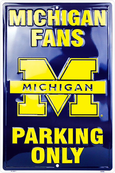 HangTime University of Michigan - Michigan Wolverines Parking Sign