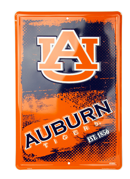 HangTime Auburn University - Auburn Tigers 12x18 inch Grunge Parking Sign