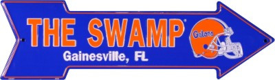 HangTime University of Florida - Florida Gators - THE SWAMP 6 x 20 inch Arrow Sign