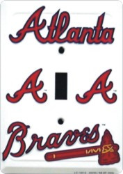 HangTime MLB Atlanta Braves 4x6 Single Light Switch Cover