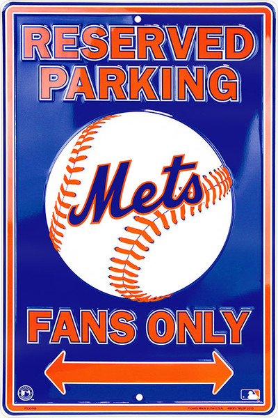 HangTime New York Mets - Mets Fan Parking Only - Parking Sign