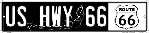 HangTime Route 66  4x18 inch Novelty Street Sign