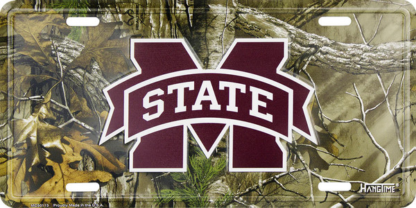 HangTime Mississippi State University - Mississippi Bulldogs 6x12 CAMO License Plate