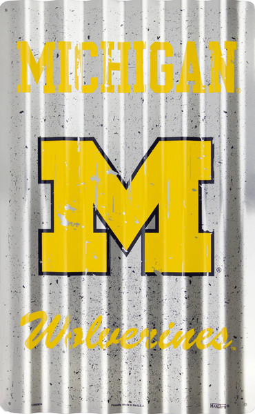 HangTime University of Michigan - Michigan Wolverines 12x18 Corrugated Sign