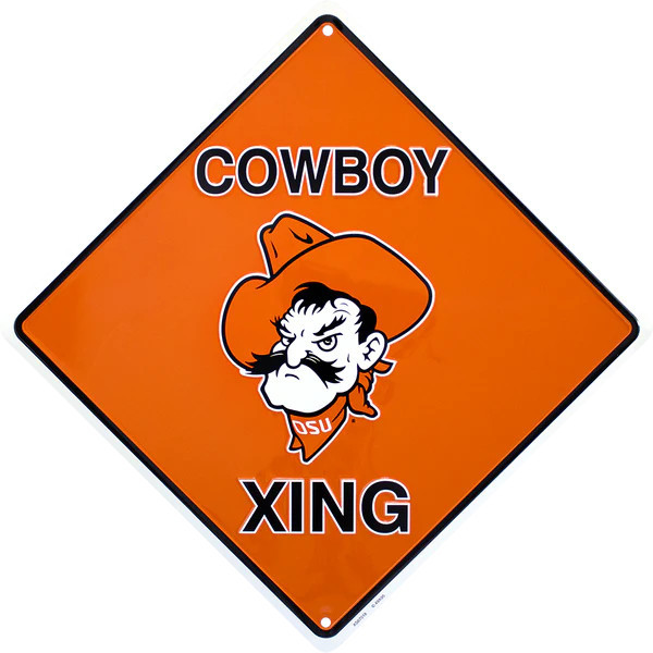 HangTime Oklahoma State University - OSU Cowboys 12x12 Crossing Sign