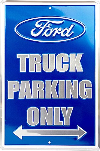 HangTime Ford Truck Parking Only - 12x18 blue bkgrnd Parking Sign