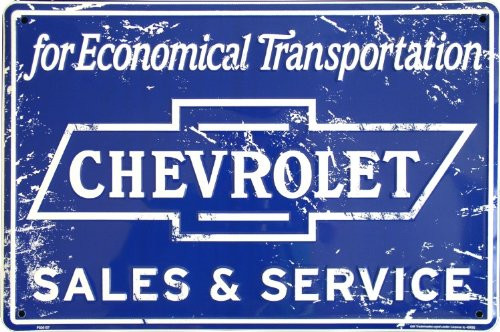 HangTime Chevrolet Sales & Service Nostalgia 12x18 Parking Sign