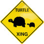 Hangtime Turtle Crossing 12x12 Sign