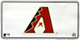 Hangtime MLB Arizona Diamondbacks Classic 6x12 License Plate