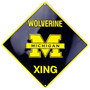 Hangtime University of Michigan - Michigan Wolverines 12x12 Crossing Sign