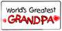 Hangtime World's Greatest Grandpa 6x12 License Plate