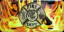 Hangtime Firefighter Maltese Cross with Flames 6x12 LIcense Plate