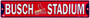 Hangtime MLB St Louis Cardinals BUSCH STADIUM 5x24 Street Sign