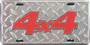 Hangtime 4X4 on Diamond 6x12 License Plate