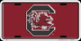 Hangtime University of South Carolina - USC Gamecocks 6 x 12 inch Logo on Red License Plate